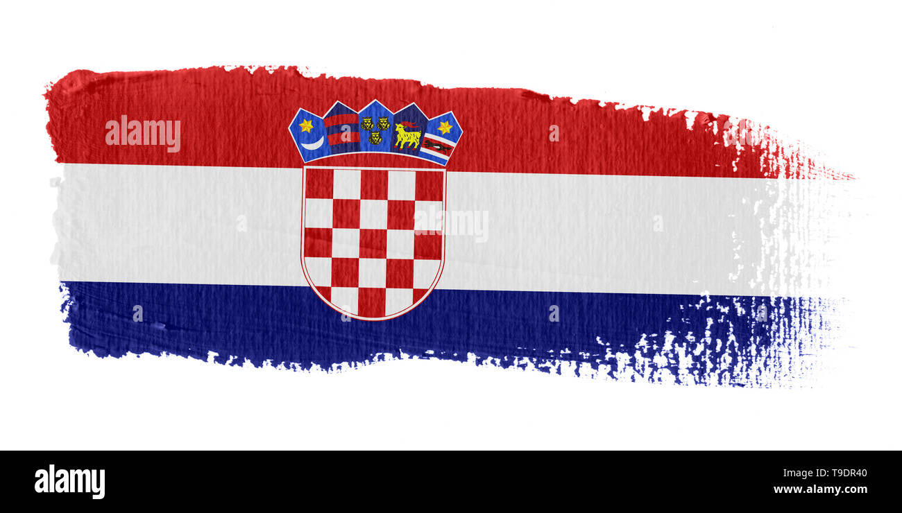 Spazzolata bandiera Croazia Foto Stock