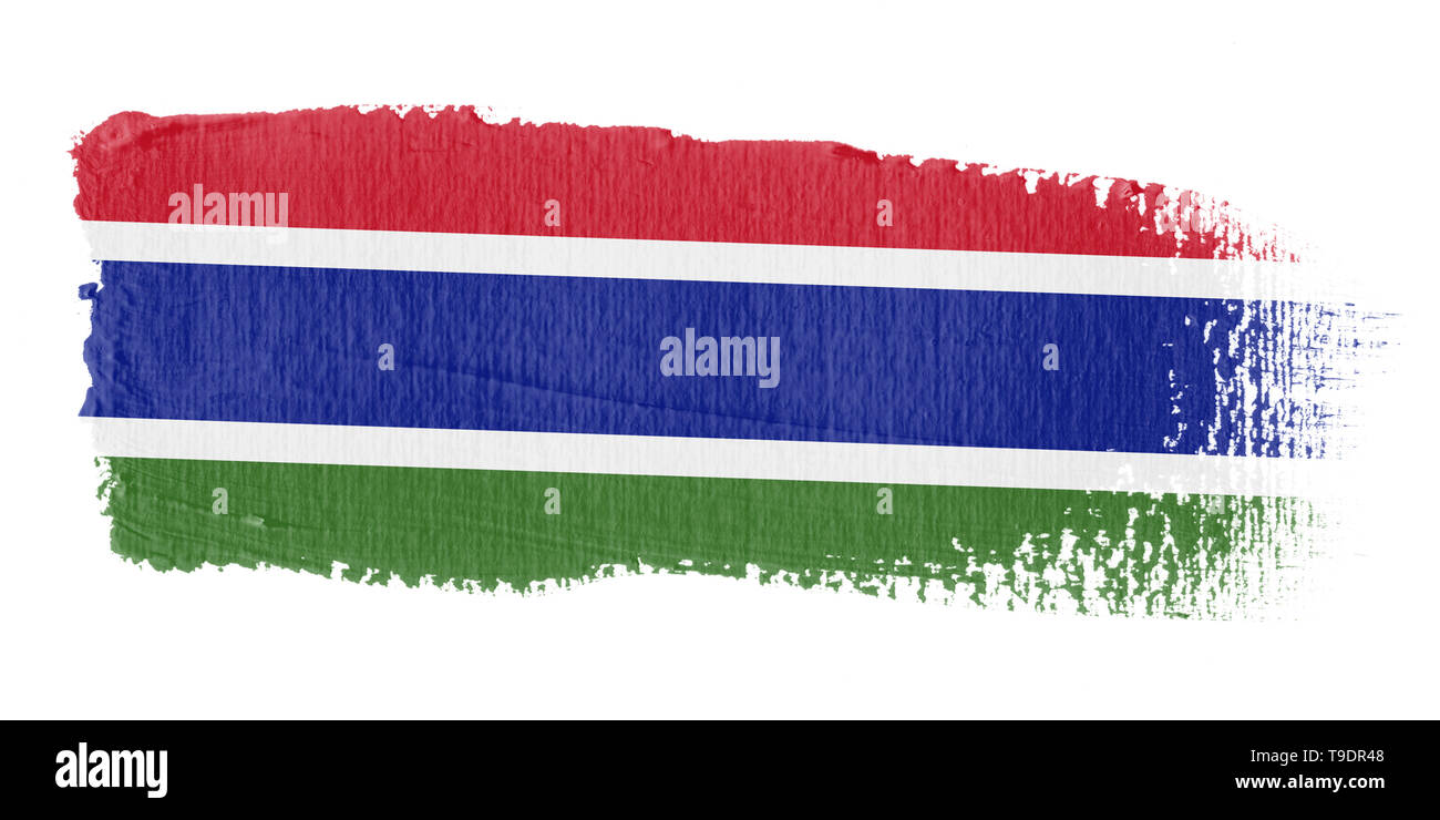 Spazzolata bandiera Gambia Foto Stock