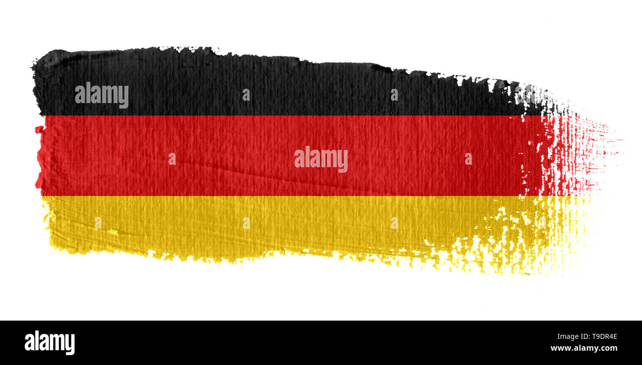 Spazzolata bandiera della Germania Foto Stock