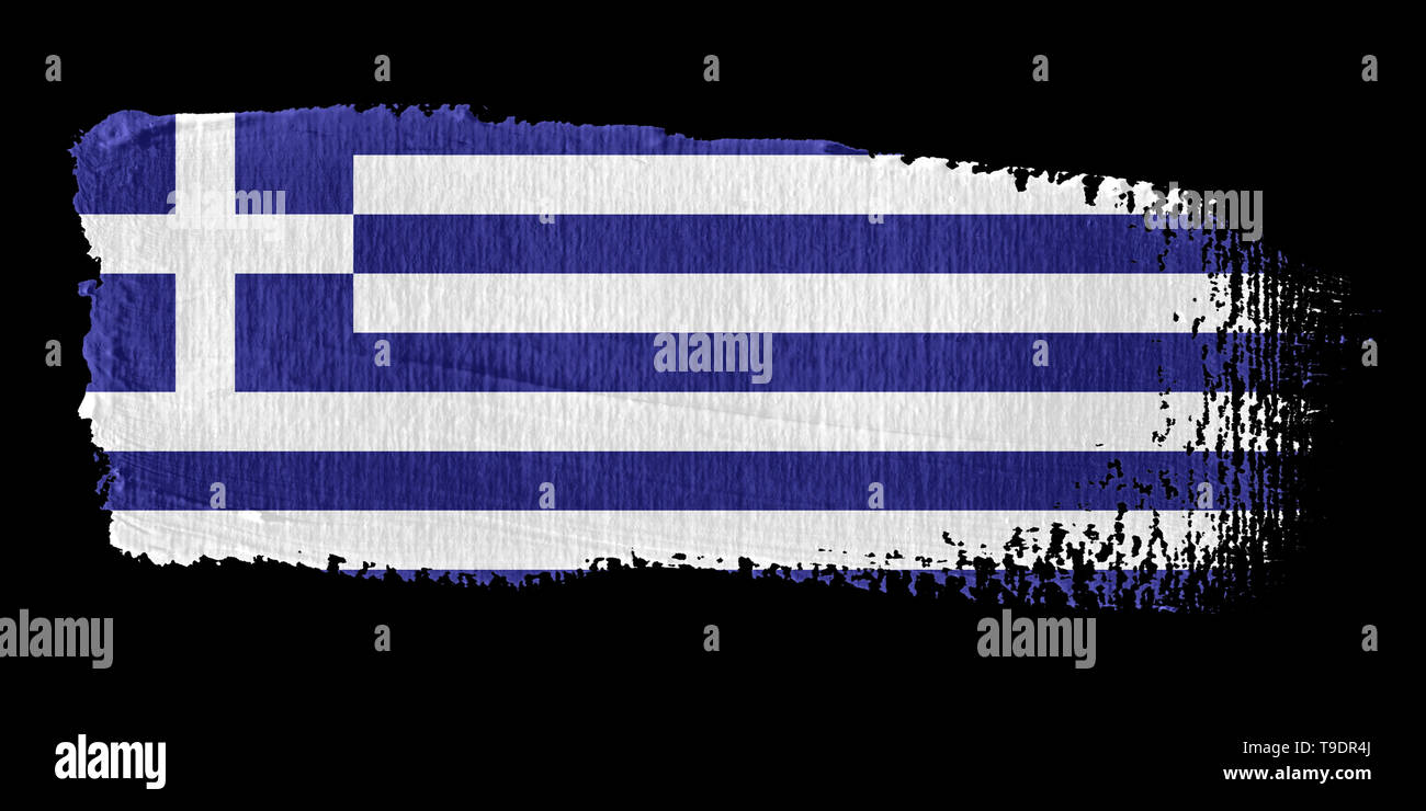 Spazzolata bandiera Grecia Foto Stock