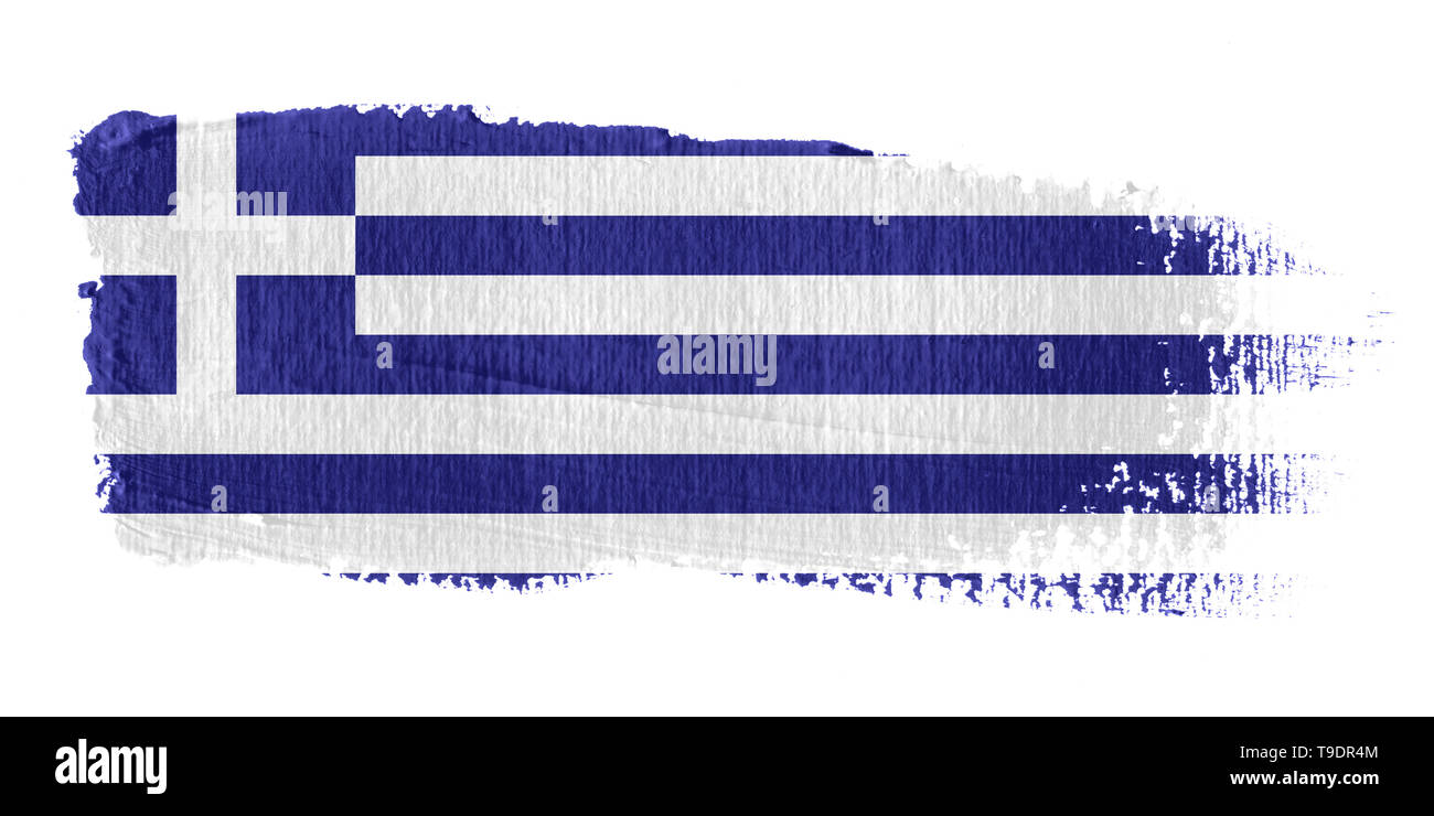 Spazzolata bandiera Grecia Foto Stock
