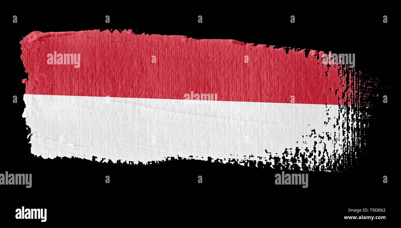 Spazzolata bandiera Indonesia Foto Stock