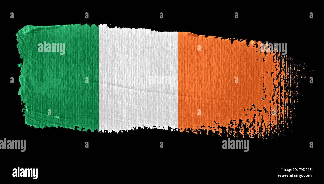 Spazzolata Bandiera Repubblica di Irlanda Foto Stock