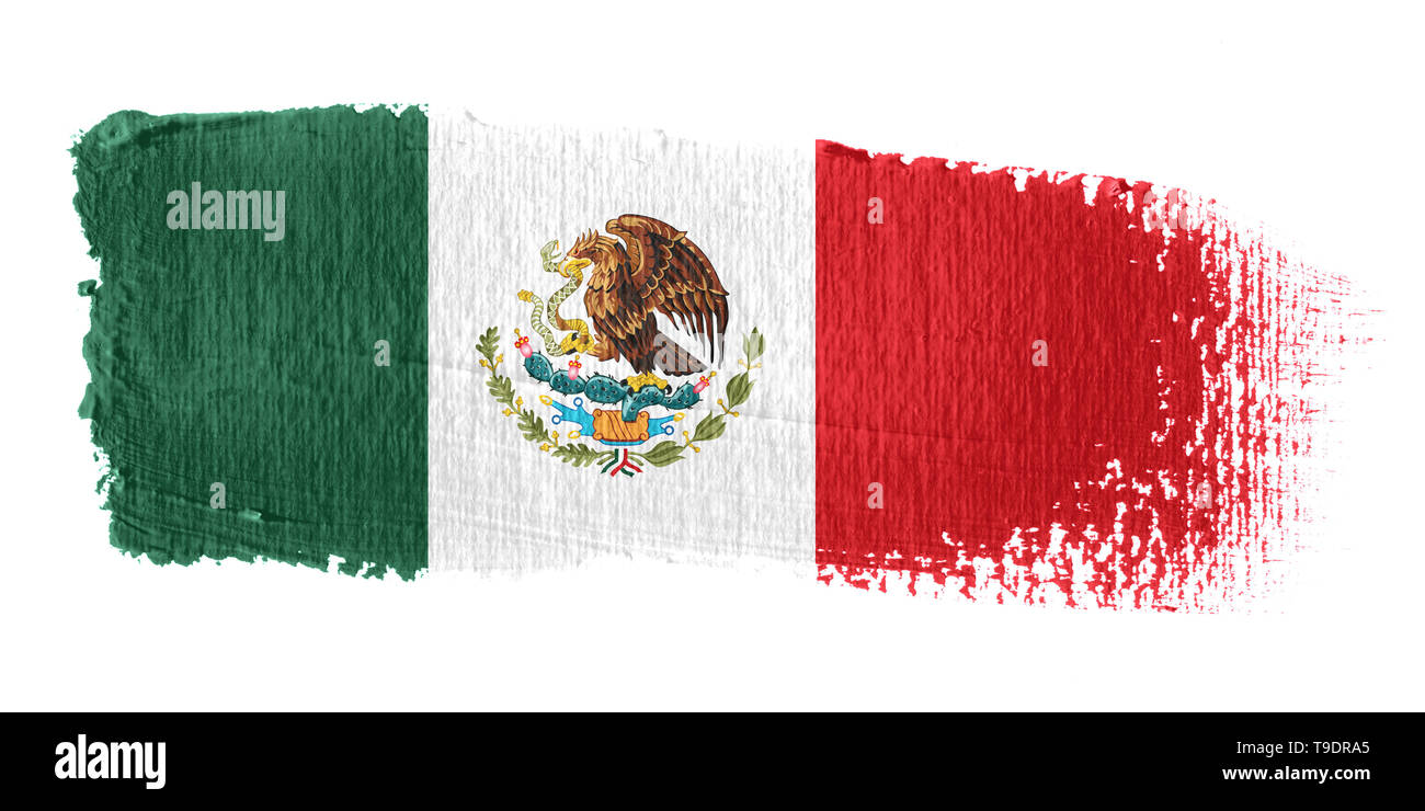 Spazzolata Bandiera del Messico Foto Stock