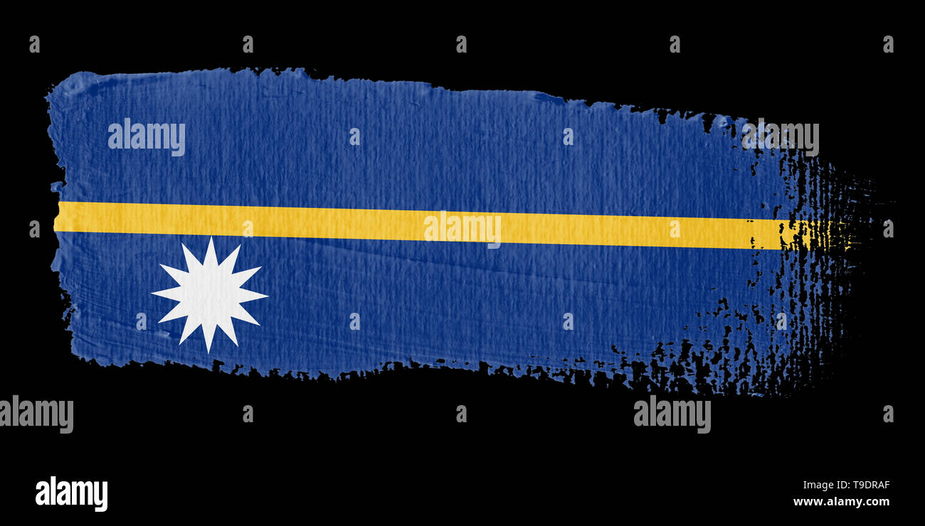 Spazzolata bandiera Nauru Foto Stock