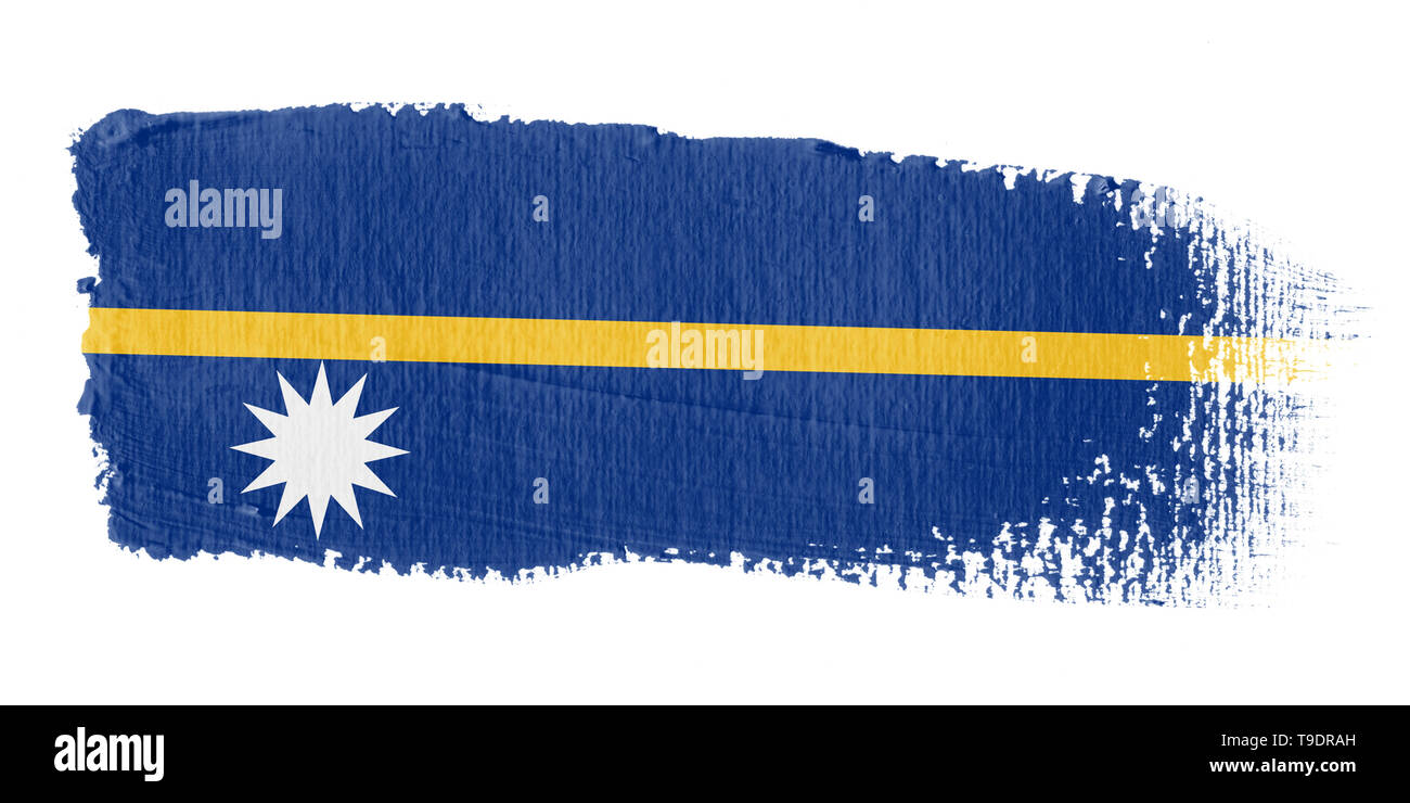 Spazzolata bandiera Nauru Foto Stock