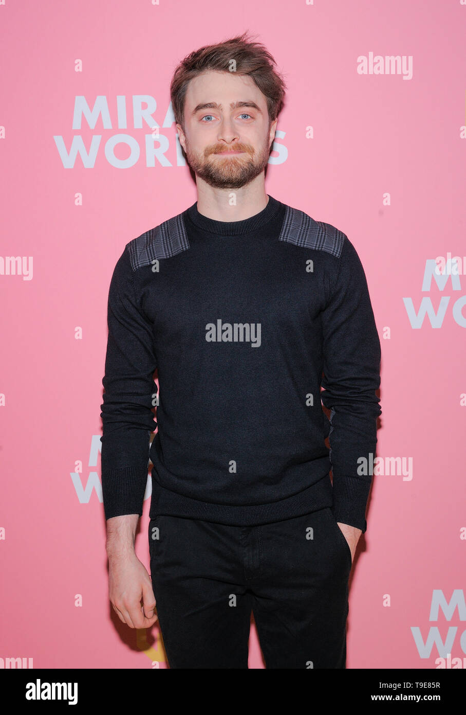New York, NY - 14 Maggio 2019: Daniel Radcliffe assiste lo screening e la conversazione per il miracolo di lavoratori presso la strada 92Y Foto Stock