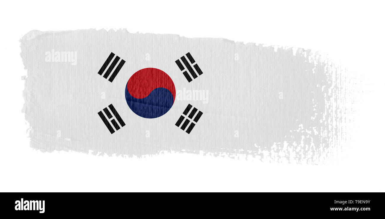 Spazzolata Bandiera della Corea del Sud Foto Stock