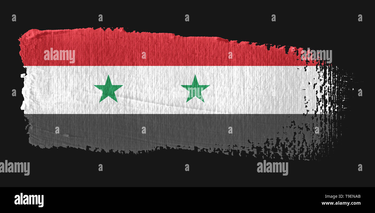 Spazzolata bandiera Siria Foto Stock