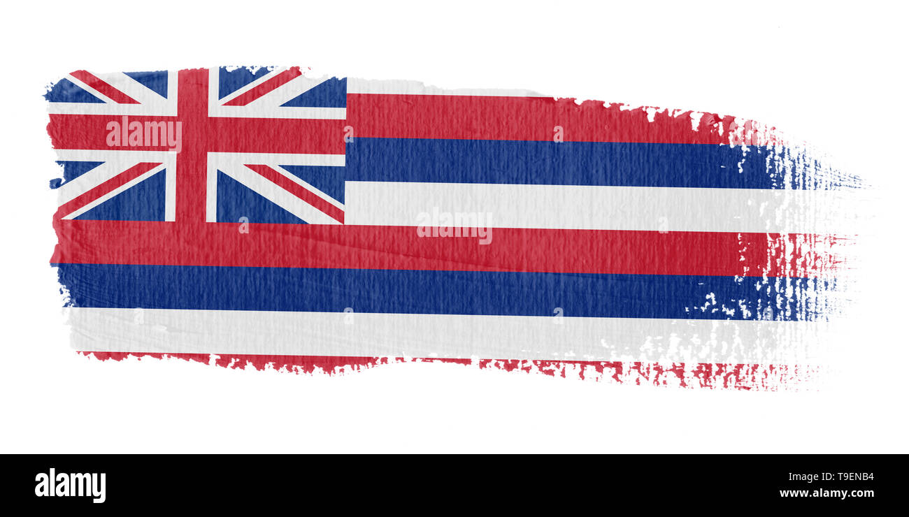 Spazzolata bandiera Hawaii Foto Stock