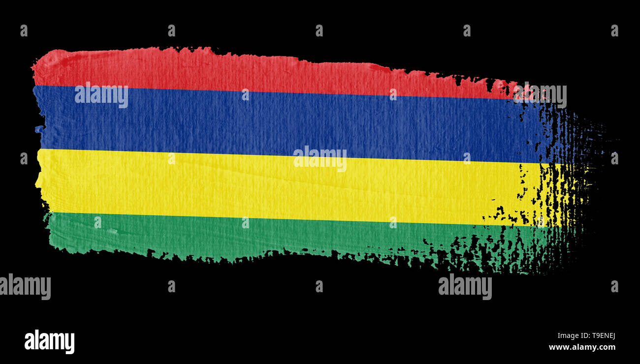 Spazzolata bandiera Mauritius Foto Stock