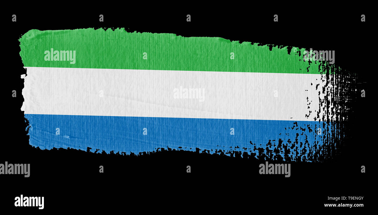 Spazzolata bandiera Sierra Leone Foto Stock