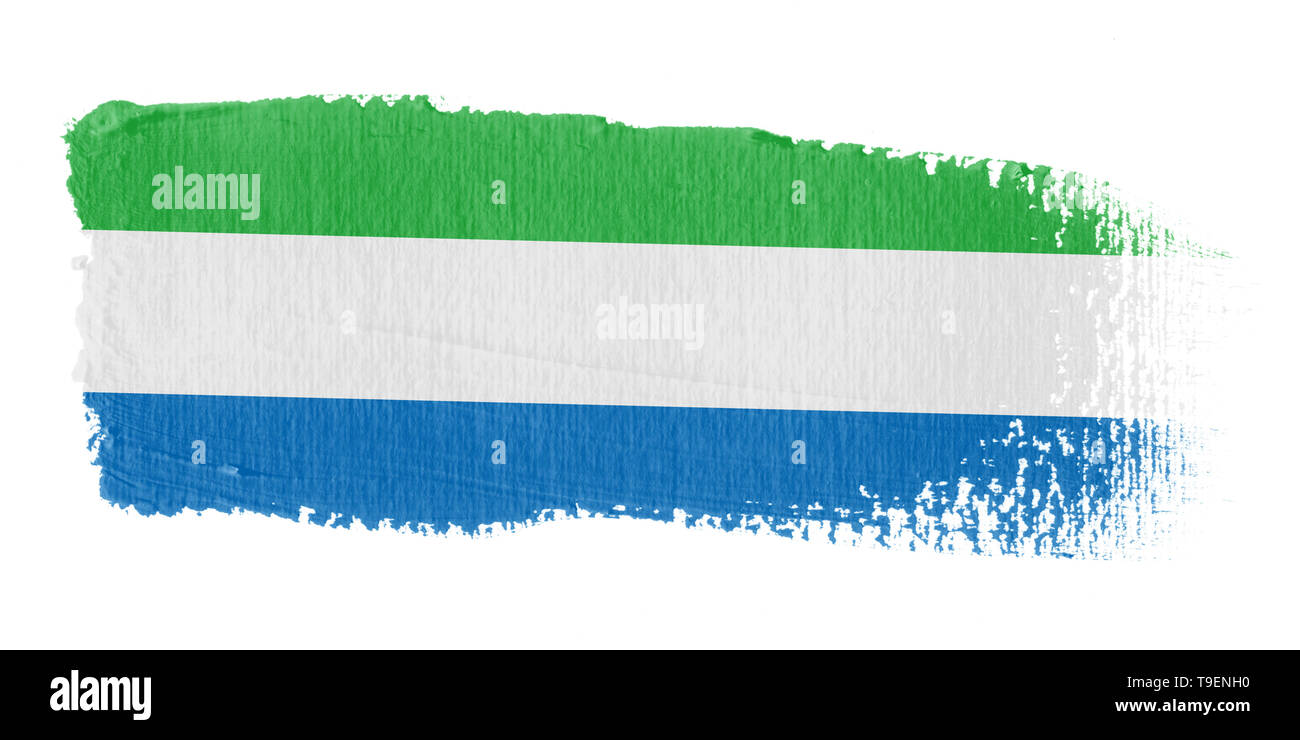 Spazzolata bandiera Sierra Leone Foto Stock