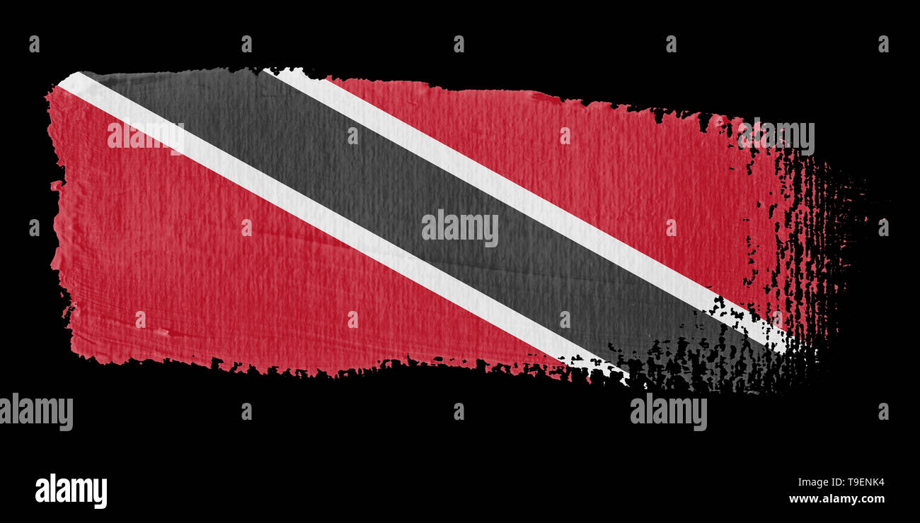 Spazzolata Bandiera di Trinidad e Tobago Foto Stock