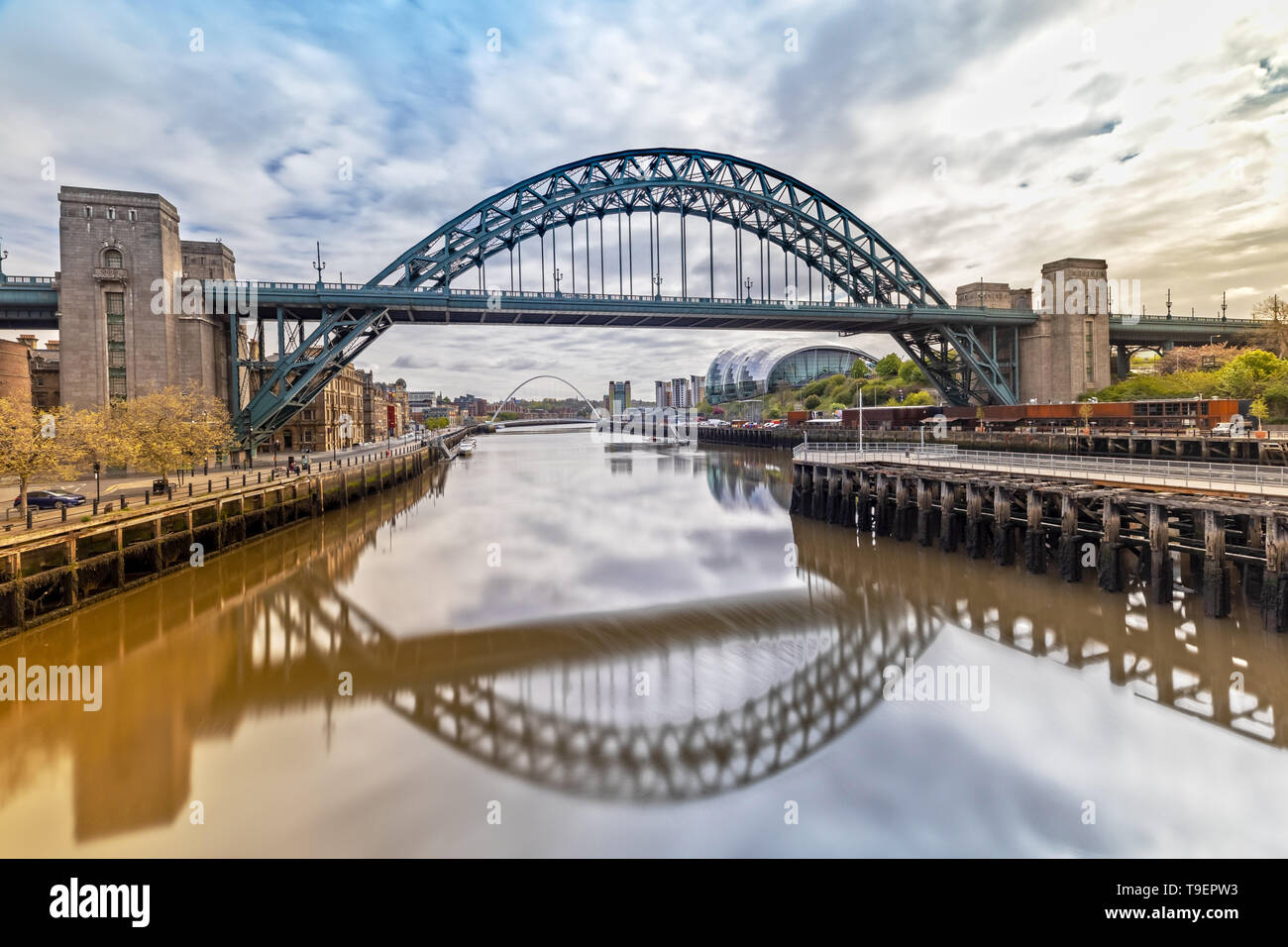 Il Tyne Bridge a Newcastle upon Tyne in Gran Bretagna Foto Stock