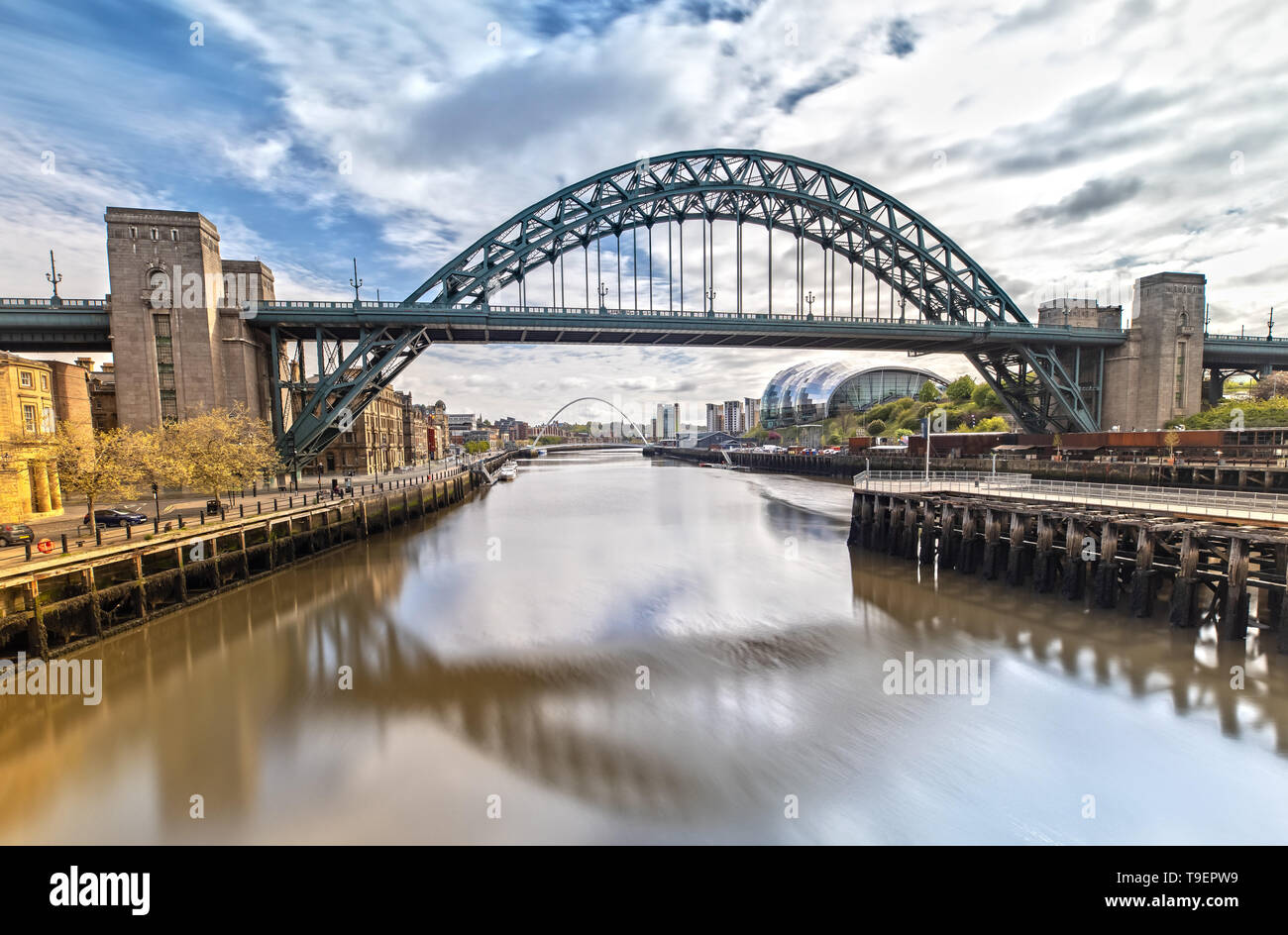 Il Tyne Bridge a Newcastle upon Tyne in Gran Bretagna Foto Stock