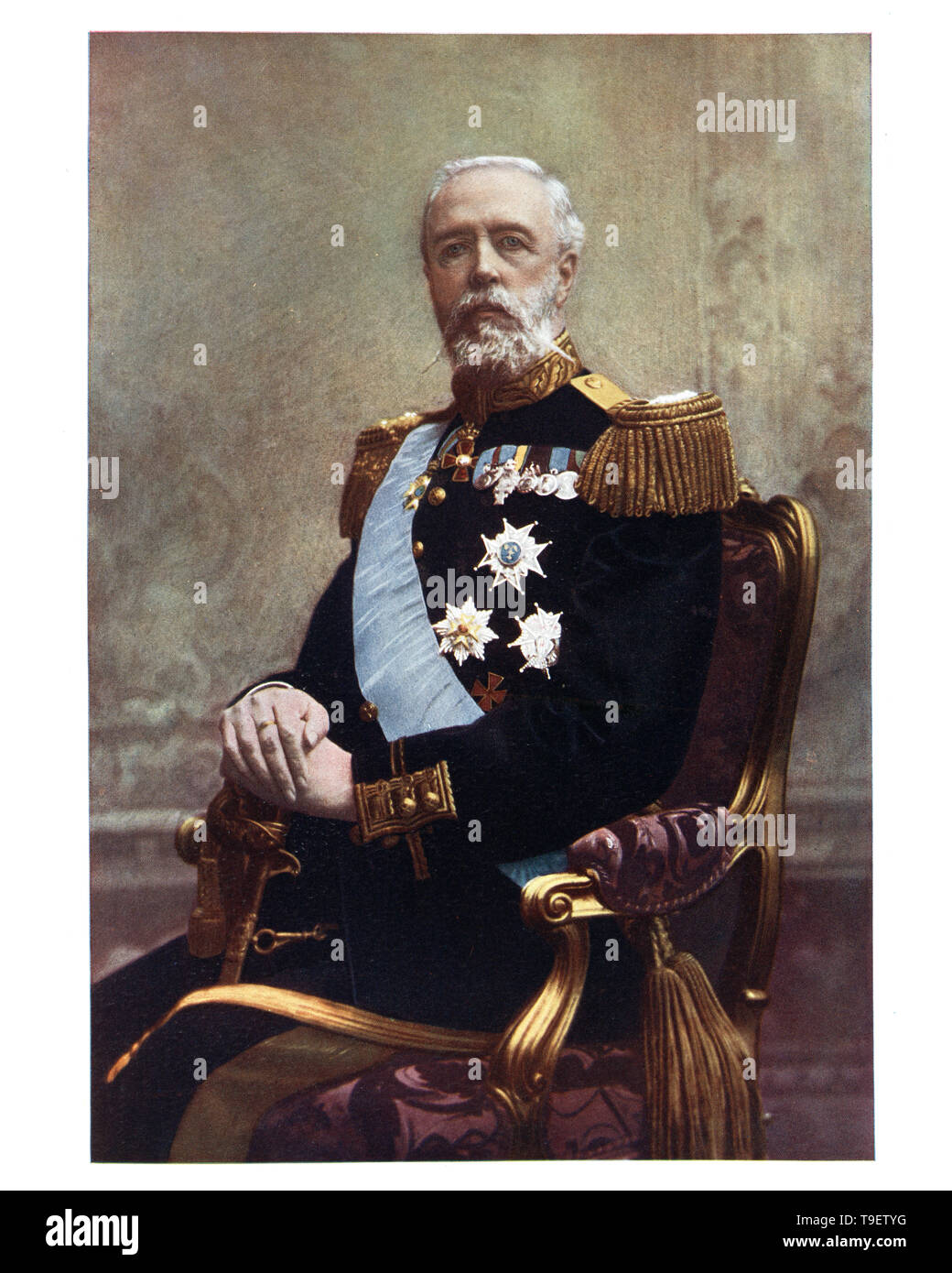 Re Oscar II di Svezia fu re di Svezia dal 1872 fino alla sua morte, e l'ultimo Bernadotte Re di Norvegia dal 1872 fino alla sua dethronement nel 1905. Foto Stock