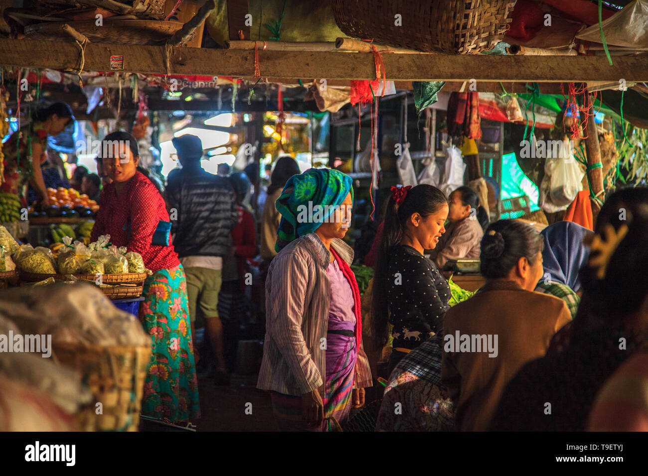 Il mercato di Bagan Foto Stock