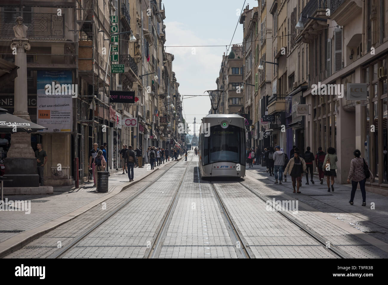 Marsiglia, Tram 2017-09-25 °3 Roma Davso Foto Stock