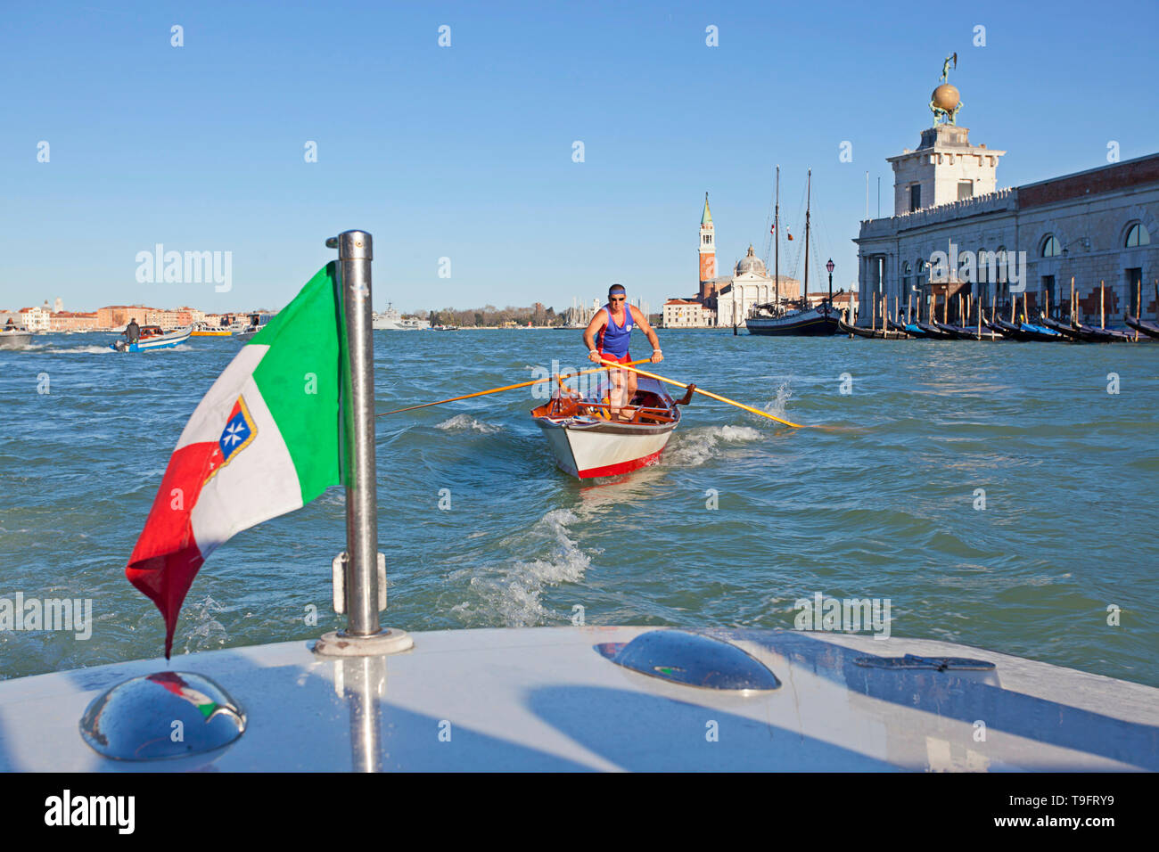 Canottaggio veneziano Foto Stock