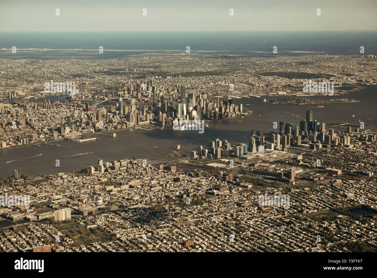 Vista aerea della città di New York Foto Stock