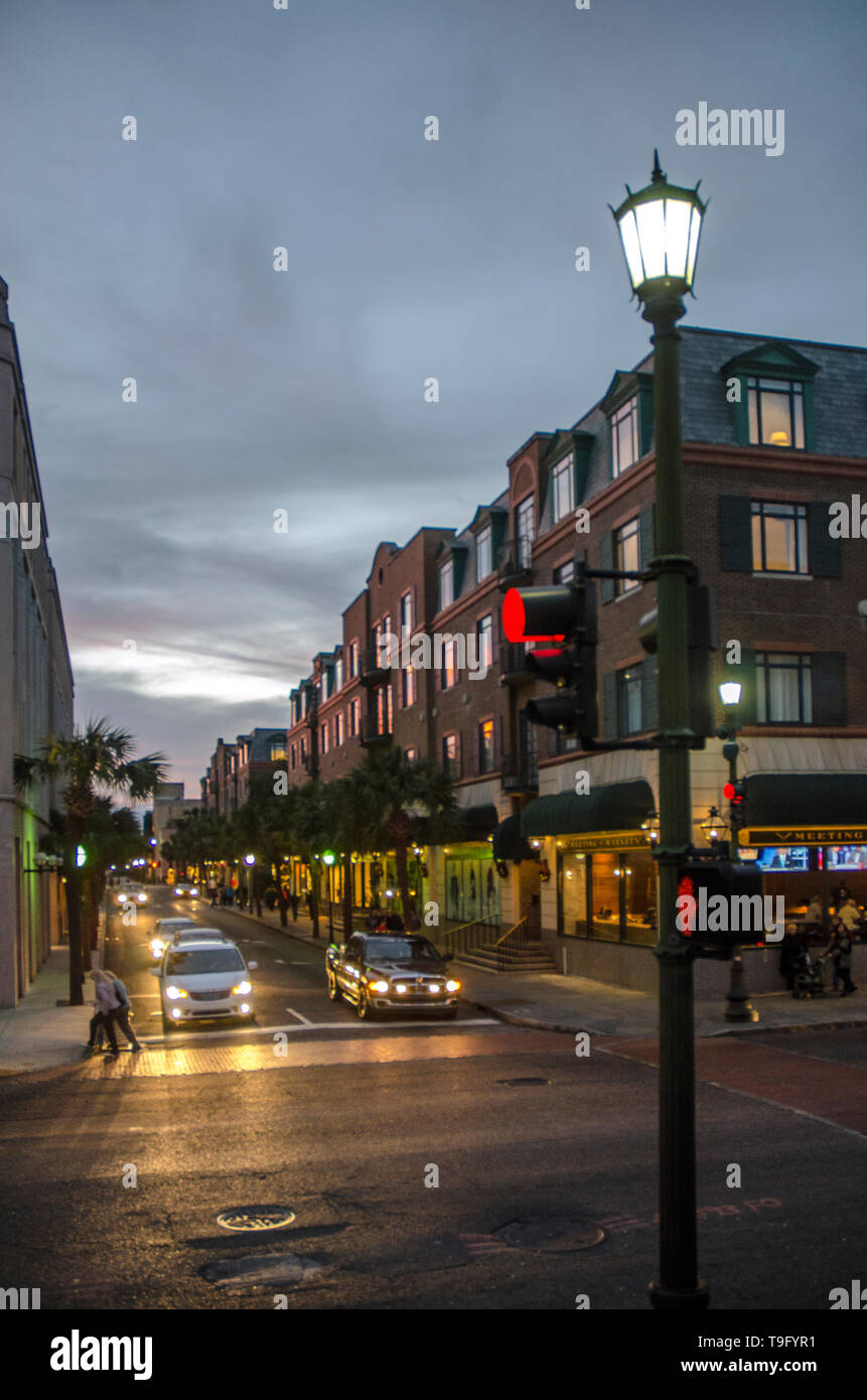 Il centro storico di Charleston, Carolina del Sud Foto Stock