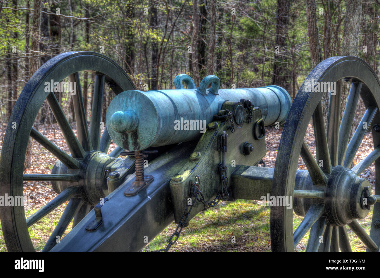 24-Pounder obice a Sciloh National Battlefield Foto Stock