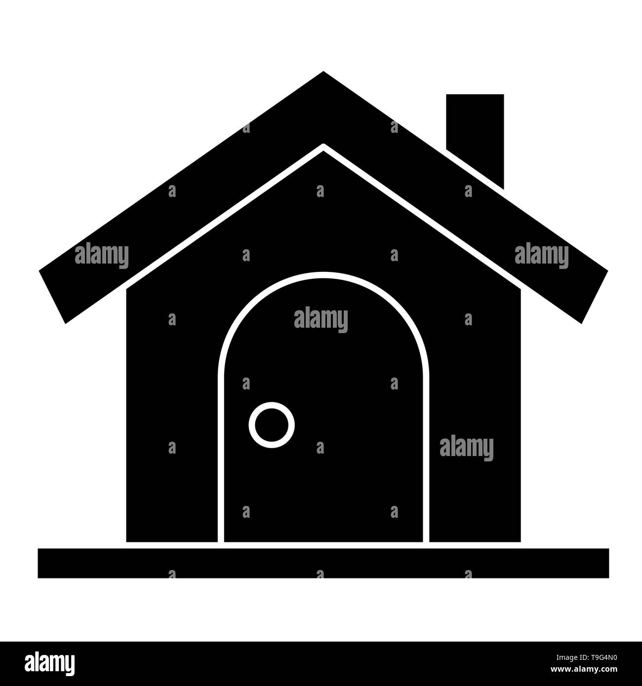 Icona Home, illustrazione vettoriale, Profilo Aziendale Foto Stock
