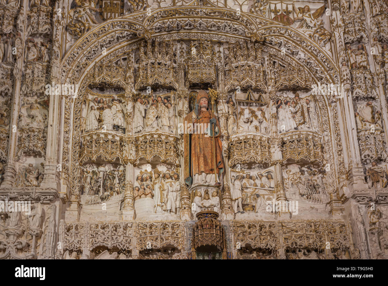 All'interno della famosa Cattedrale di Burgos, Castilla y Leon, Spagna Foto Stock