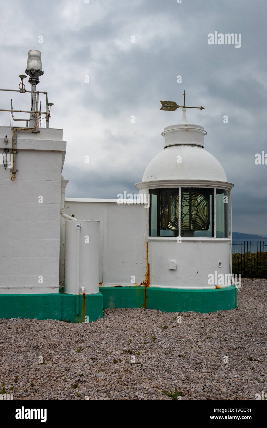 Berry Head faro automatico a fine campo, il più alto e più piccolo faro in Gran Bretagna .Brixham Torbay,Devon, Inghilterra Foto Stock