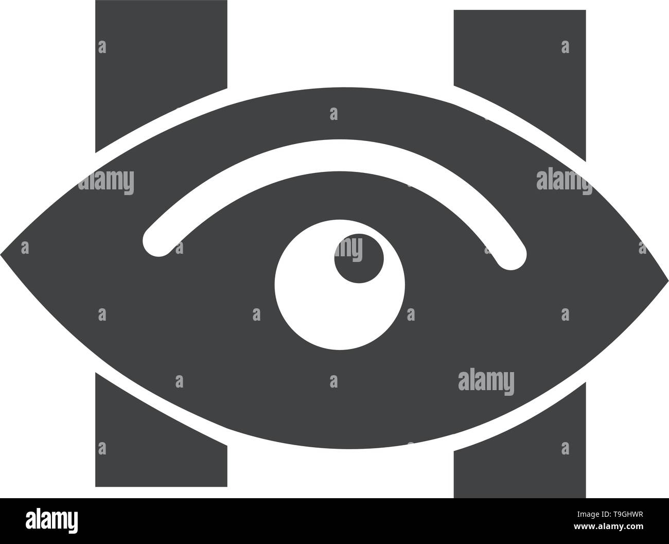 Icona occhio- vettore occhio clinica o ospedale segno Illustrazione Vettoriale