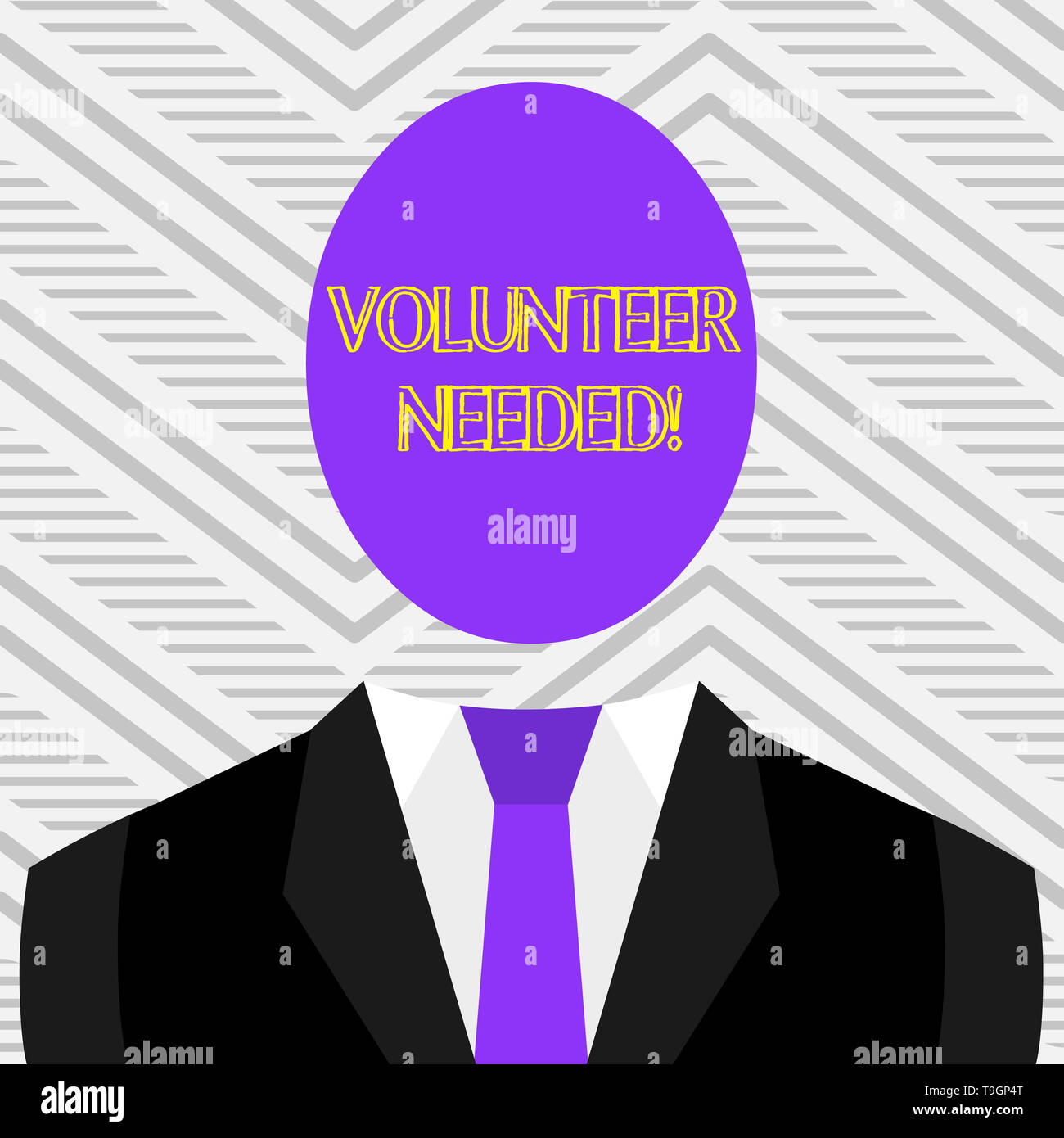 La grafia la scrittura di testo necessari volontari. Foto concettuale chiedendo dimostrando al lavoro di organizzazione senza essere pagati Foto Stock