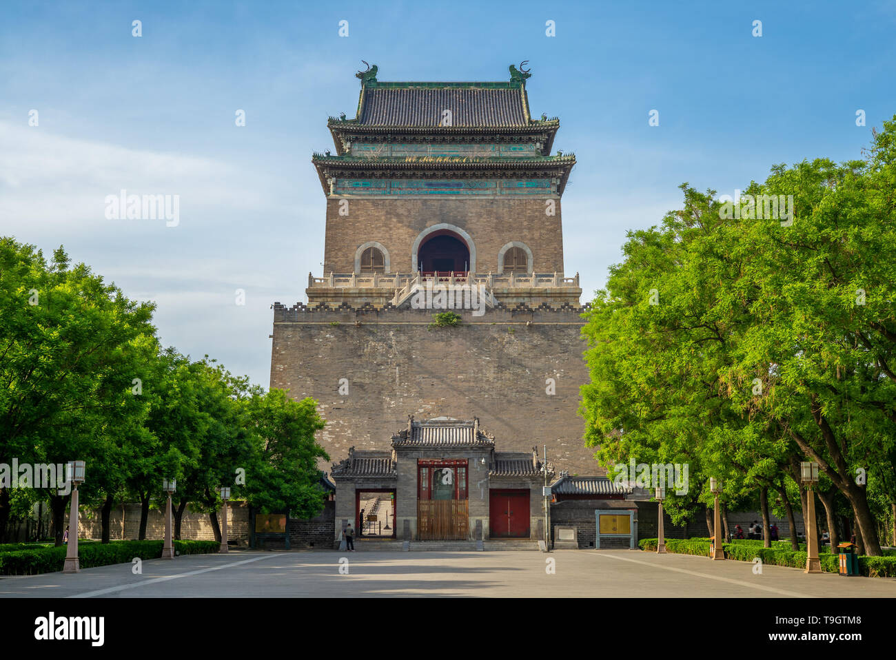 Il campanile e la torre del tamburo di Pechino Foto Stock
