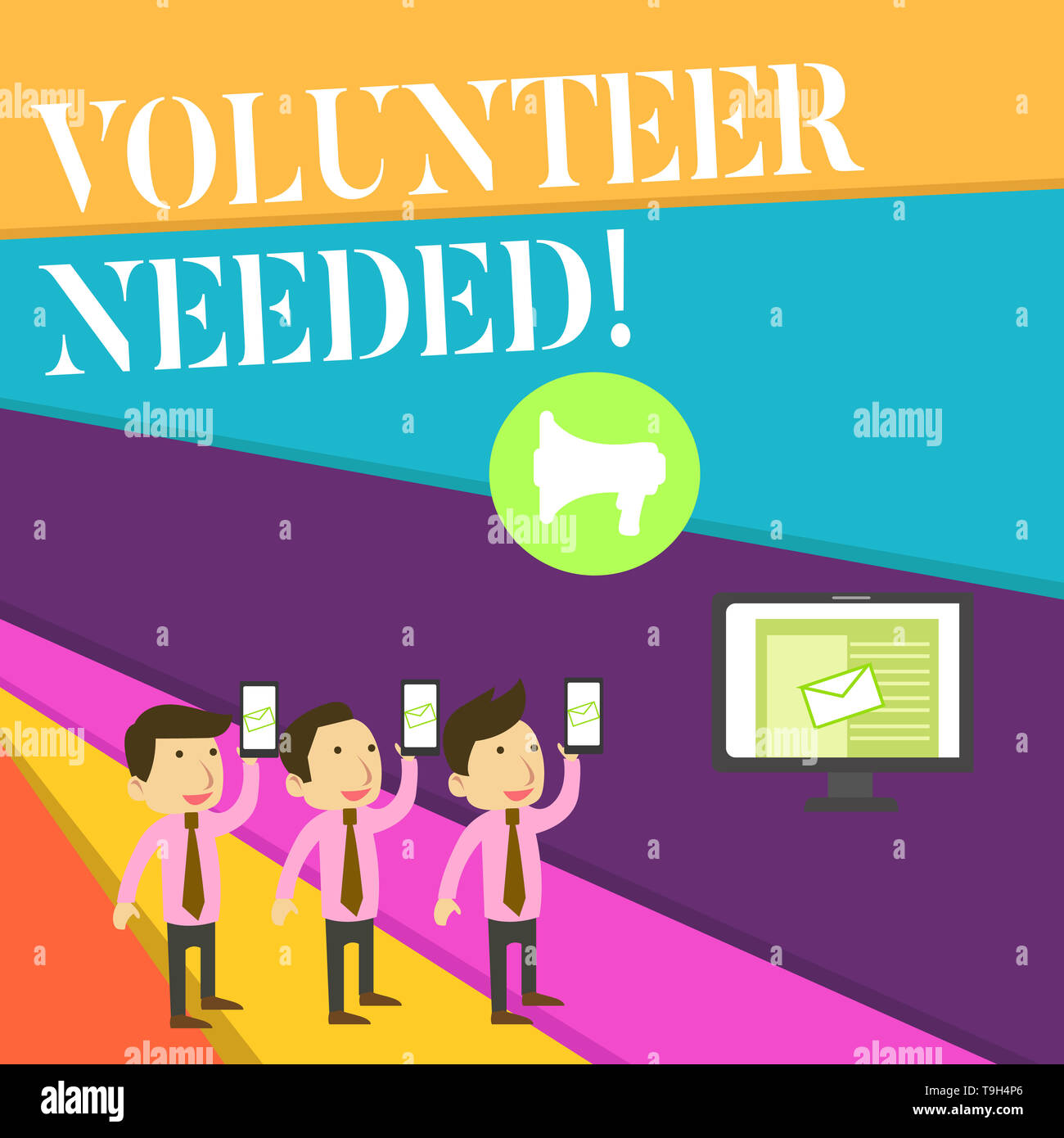 Scrittura di testo necessari volontari. Foto concettuale chiedendo dimostrando al lavoro di organizzazione senza essere pagati Foto Stock