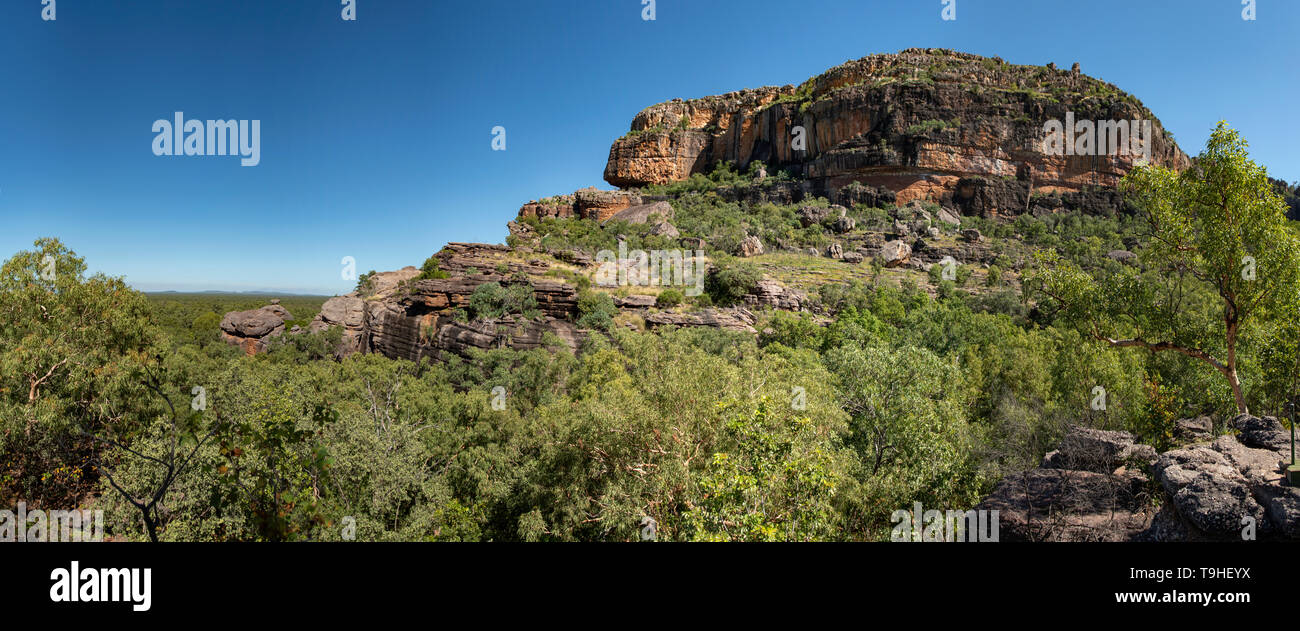 Burrunggui Rock, Kakadu NP Panorama, NT Foto Stock