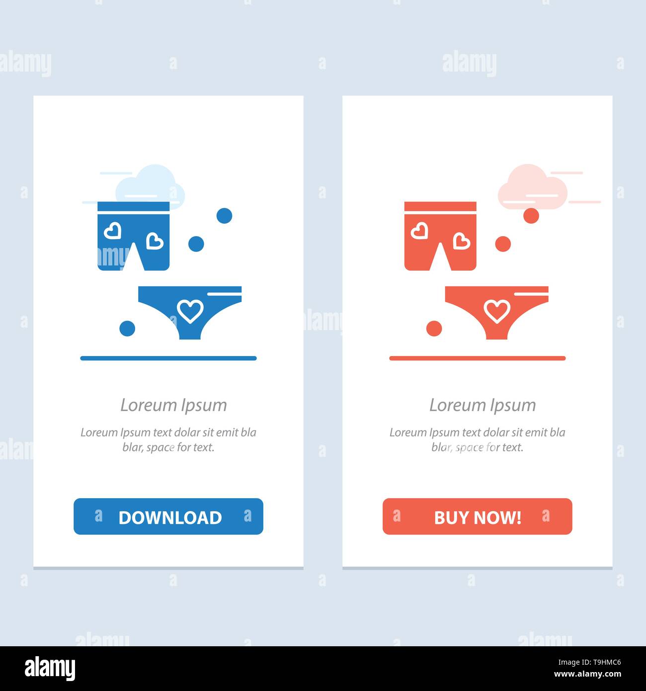 Scatti, amore, notte di nozze, blu e rosso e Download Acquista web widget modello di scheda Illustrazione Vettoriale