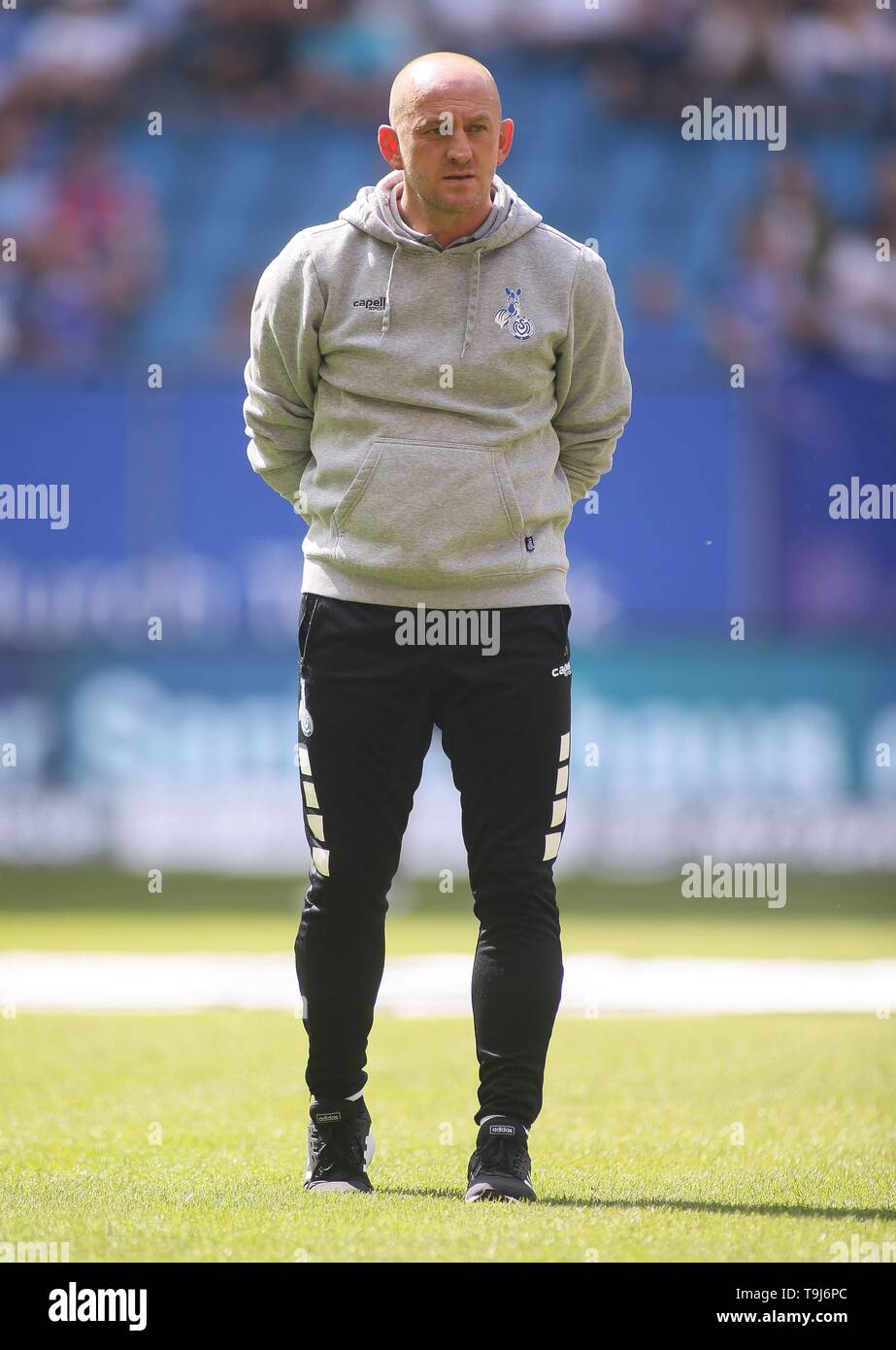 Firo: 19.05.2019, calcio, 2.Bundesliga, stagione 2018/2019, trentaquattresima Giornata, HSV Amburgo Amburgo Amburgo - MSV Duisburg coach goalsten Lieberknecht (Duisburg) | utilizzo in tutto il mondo Foto Stock