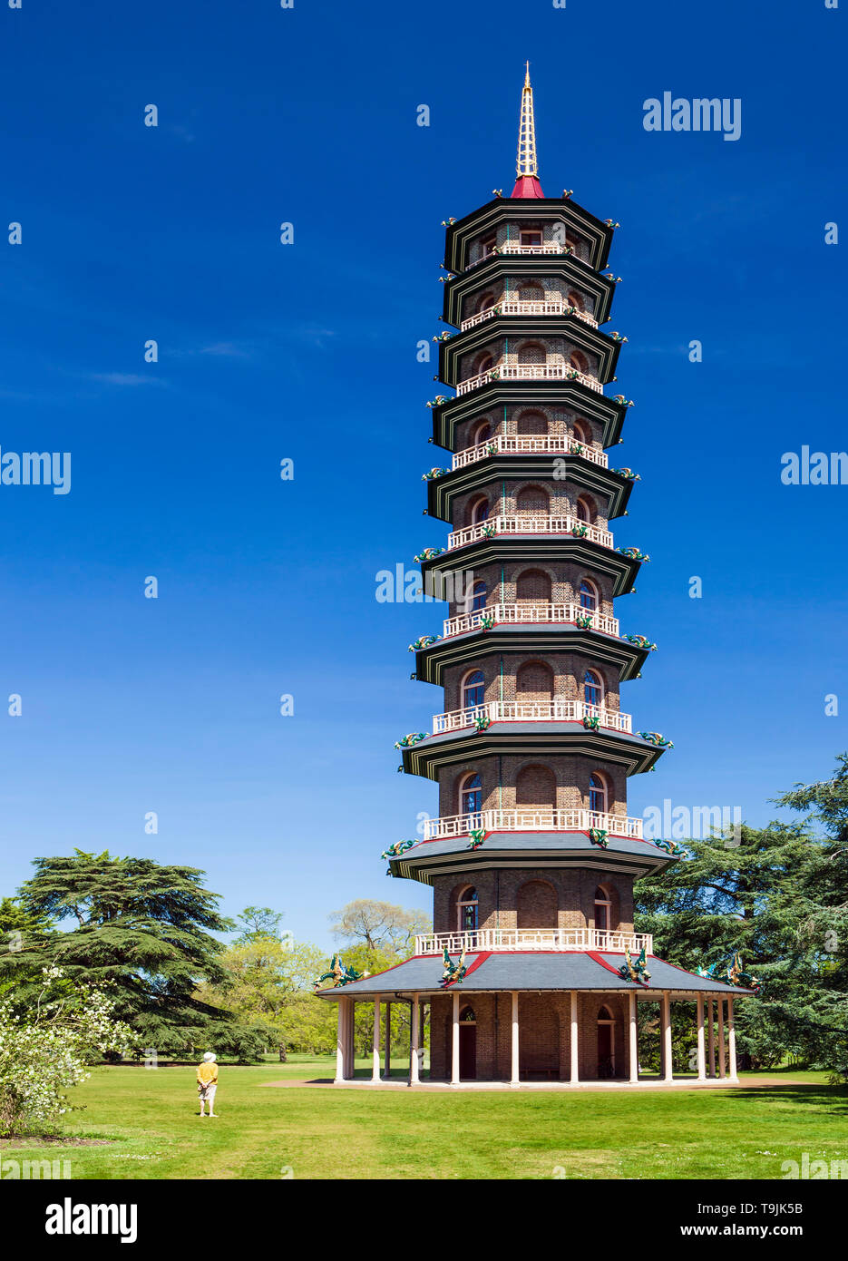 Grande Pagoda Kew Gardens. Foto Stock