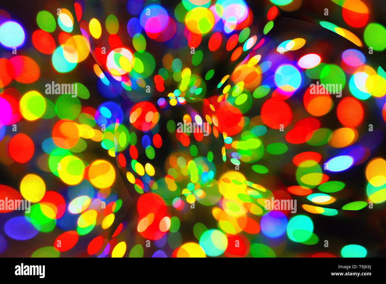 Abstract luminoso circolare sfondo bokeh di fondo Foto Stock