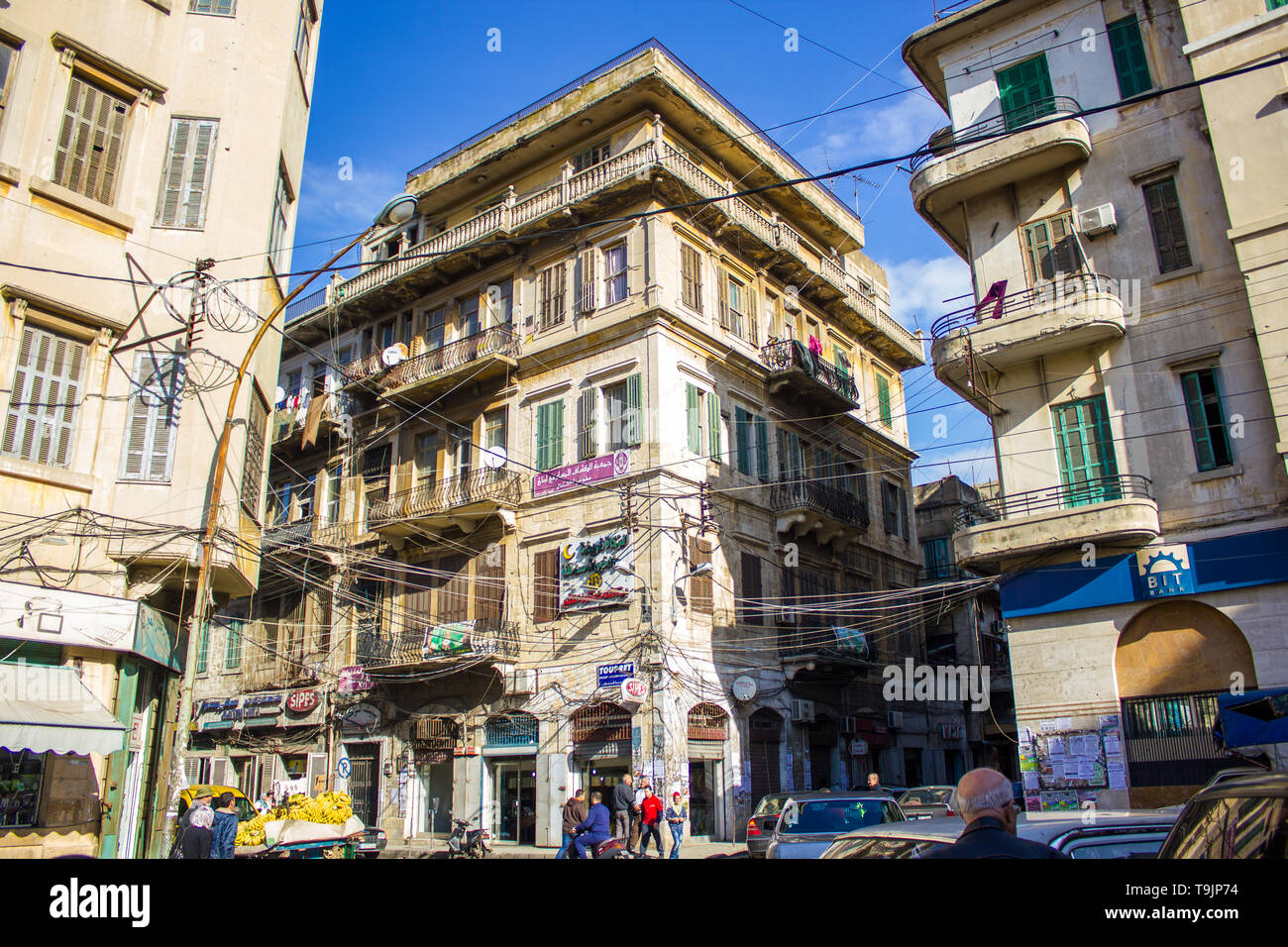 Tripoli, Libano - 15 Gennaio 2016: la vita di strada in centro a Tripoli in Libano Foto Stock