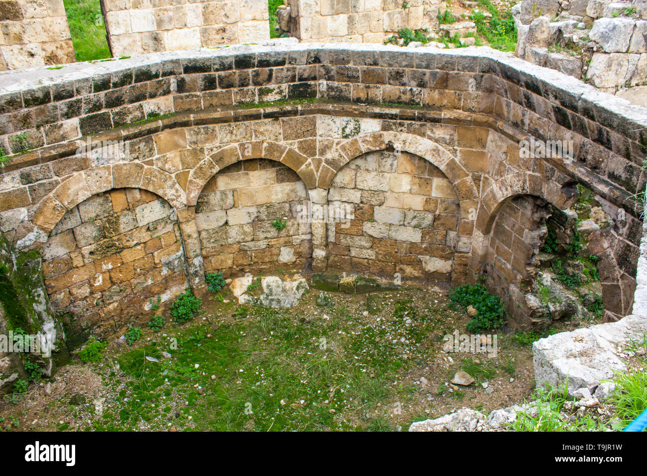 Tripoli, Libano - 15 Gennaio 2016: la più grande fortezza del crociato in Libano, la cittadella di Raymond de Saint-Gilles a Tripoli in Libano Foto Stock