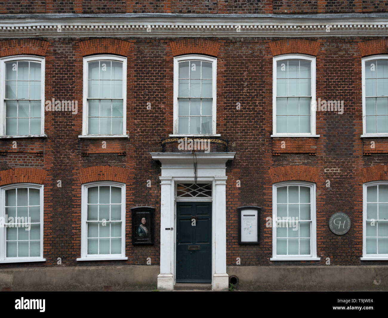 Casa Gainsboroughs, (ritratto dell'artista), Sudbury, Suffolk, Regno Unito (presa da un luogo pubblico) Foto Stock
