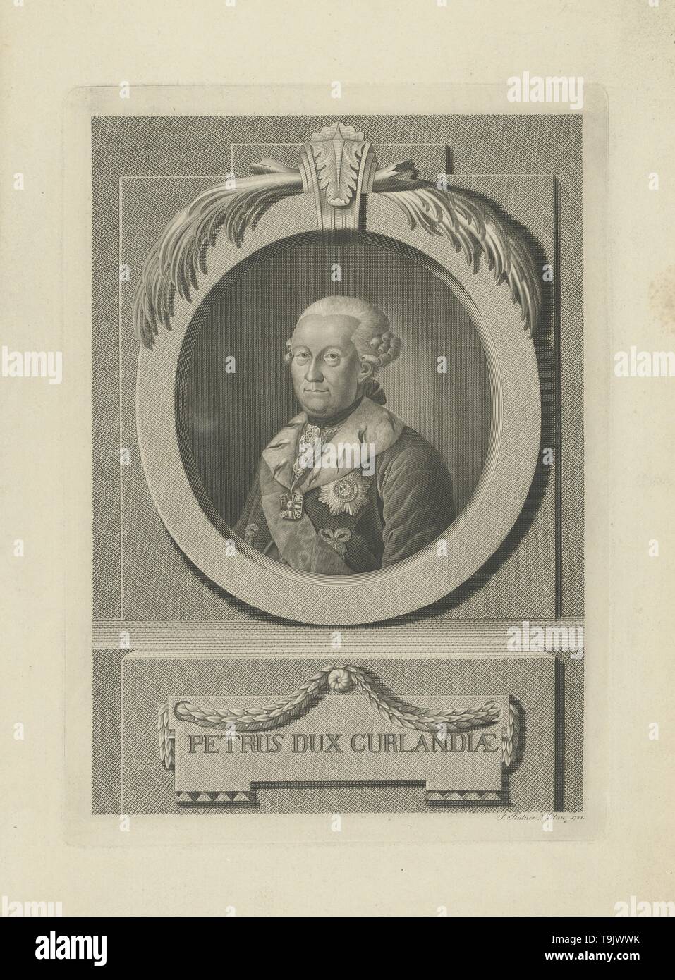 Peter von Biron (1724-1800), duca di Courland e Semigallia. Museo: Collezione privata. Autore: Samuel Gottlieb Kuetner. Foto Stock