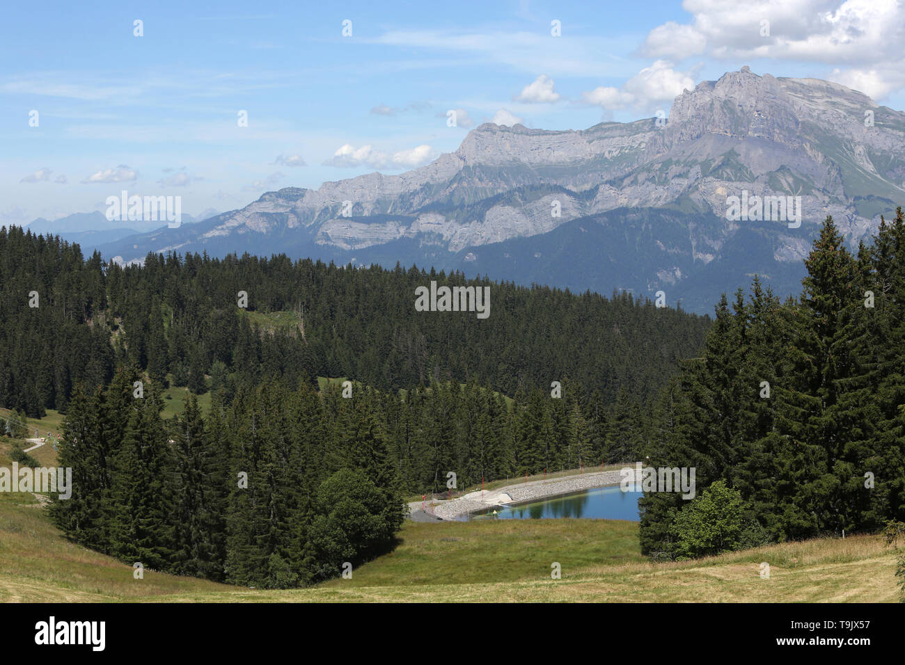 Les Aiguilles de Warens. Alpes françaises. Alta Savoia. La Francia. Foto Stock