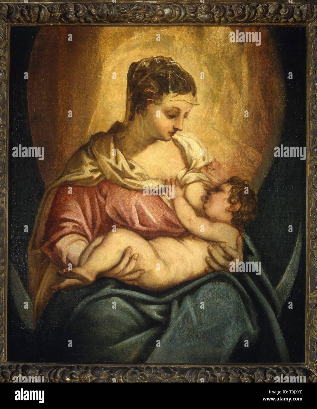 Madonna allattante. Museo: Museo di Castelvecchio di Verona. Foto Stock