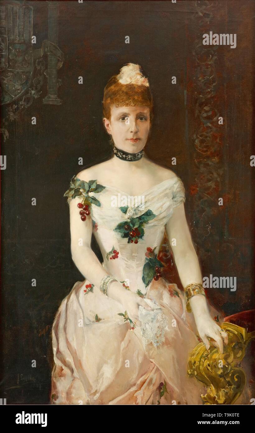 Maria Cristina d'Austria (1858-1929), la regina di Spagna. Museo: Collezione privata. Autore: Joaquin Sorolla. Foto Stock