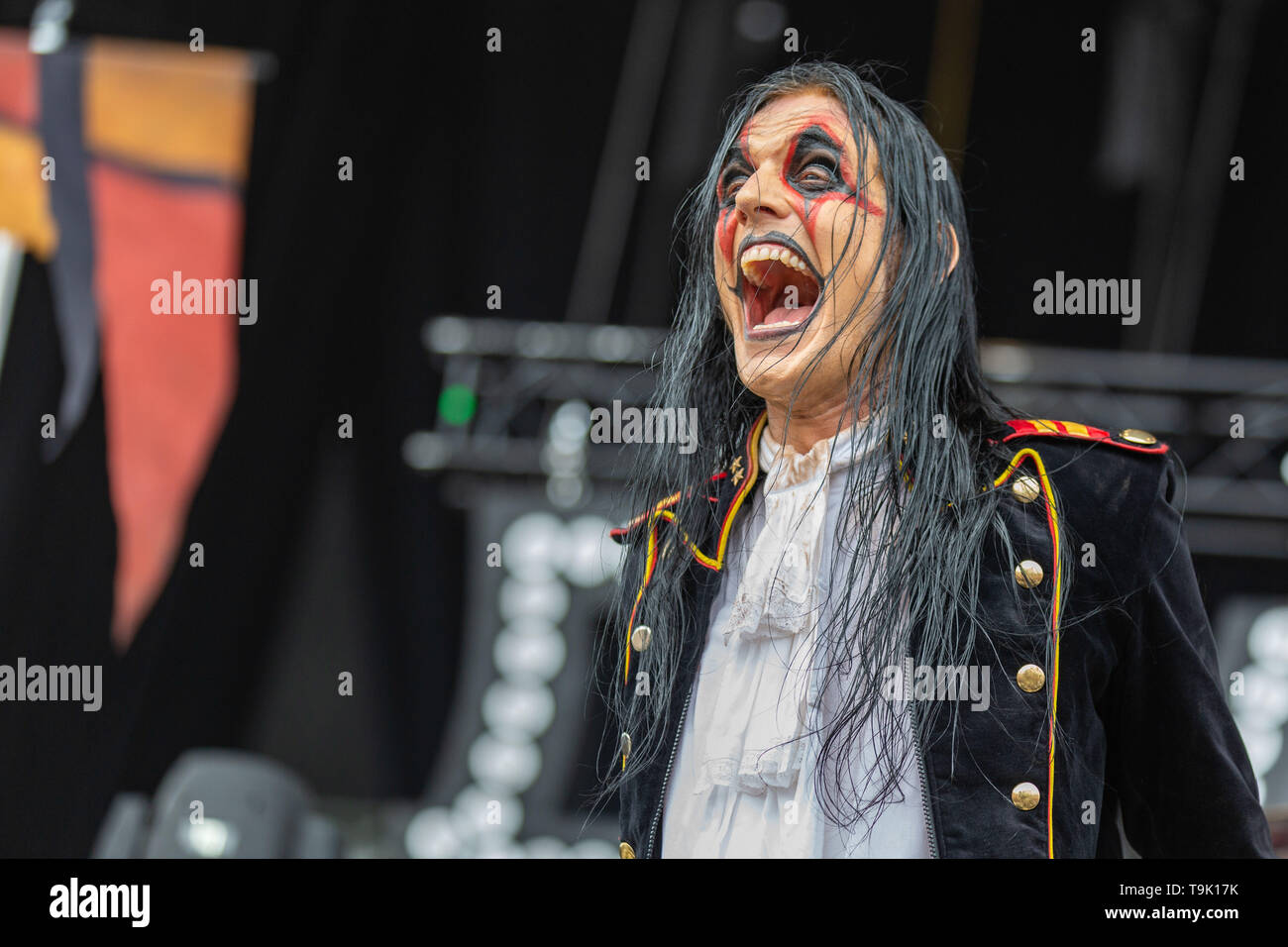 17 maggio 2019 - Columbus, Ohio, Stati Uniti - JOHANNES ECKERSTROM di Avatar durante il tempio Sonic Music Festival presso il MAPFRE Stadium di Columbus, Ohio (credito Immagine: © Daniel DeSlover/ZUMA filo) Foto Stock