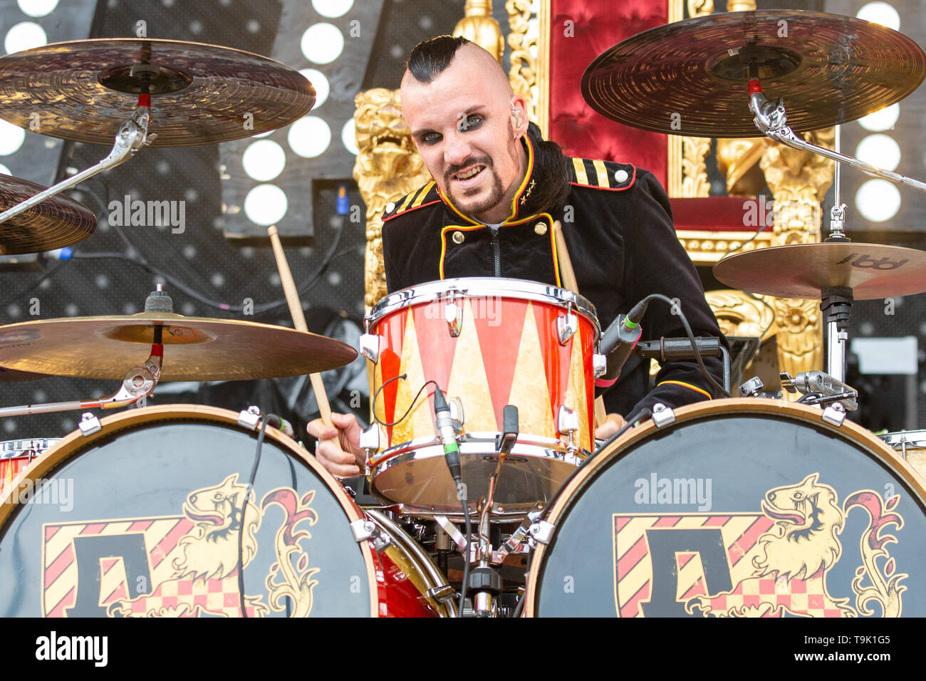 17 maggio 2019 - Columbus, Ohio, Stati Uniti - JOHN ALFREDSSON di Avatar durante il tempio Sonic Music Festival presso il MAPFRE Stadium di Columbus, Ohio (credito Immagine: © Daniel DeSlover/ZUMA filo) Foto Stock