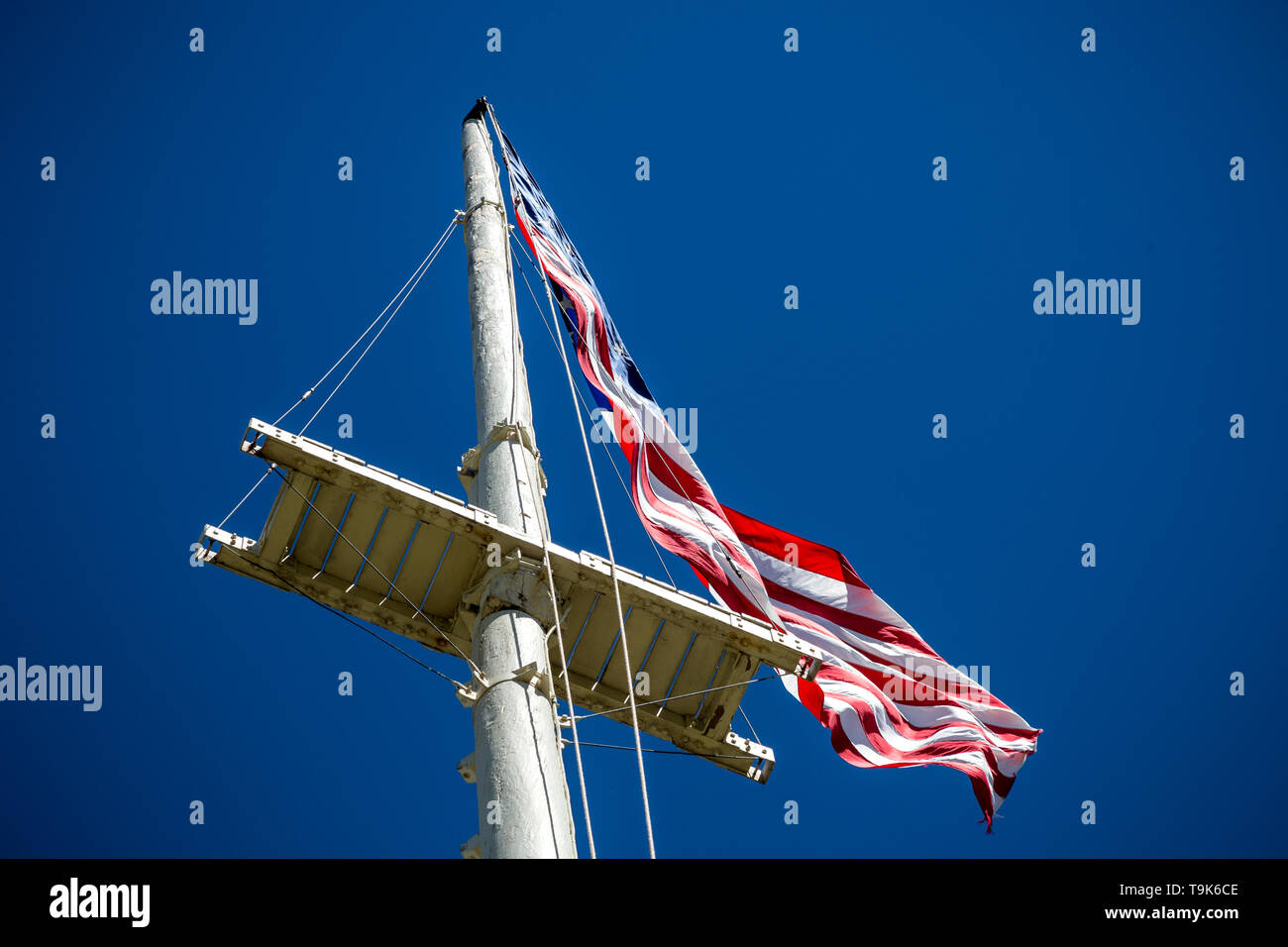 Celebrare la bandiera americana Foto Stock