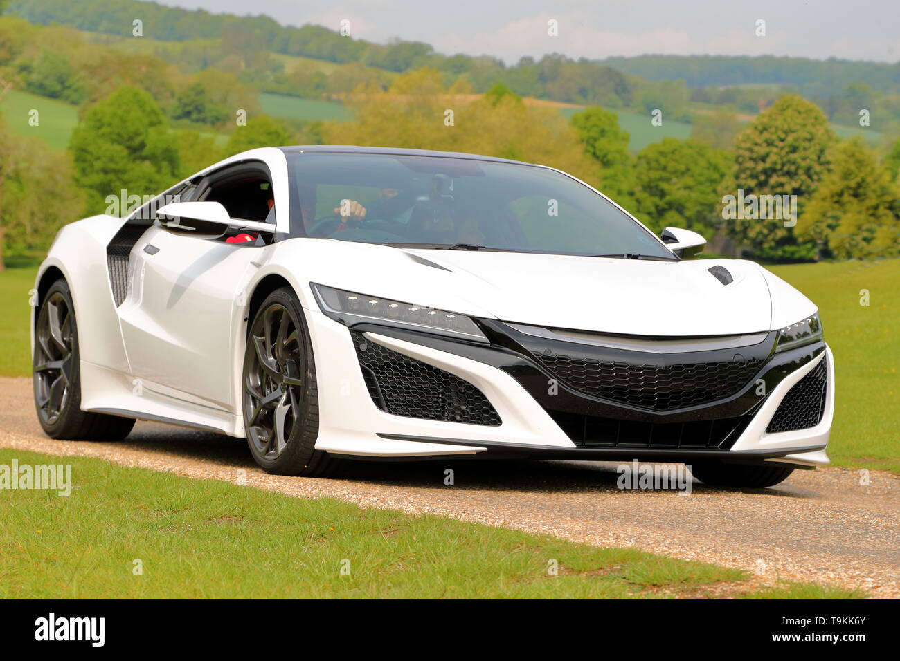 Honda NSX arrivando a Stonor Park a Supercar Domenica, Henley-on-Thames, Regno Unito Foto Stock